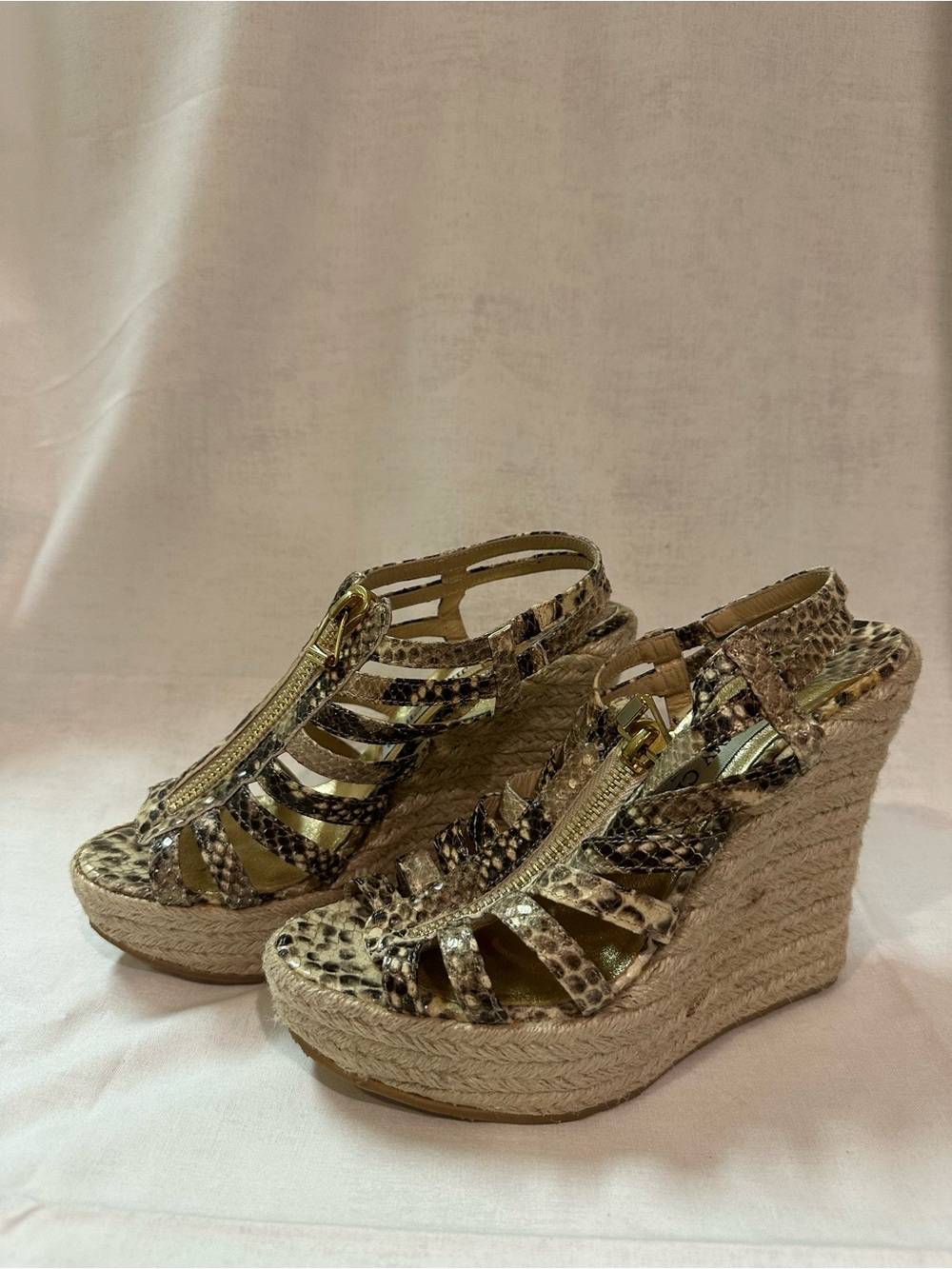 Jimmy Choo Glenys Wedge Snake Skin Size 7